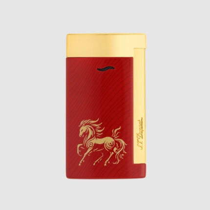 S.T. Dupont Slim 7 Year of the Horse red and gold torch lighter 027080