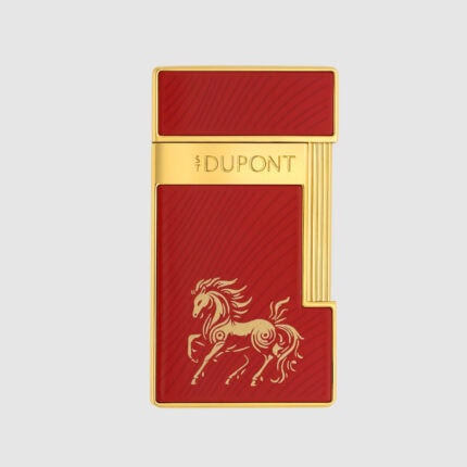 S.T. Dupont Slimmy 2026 Year of the Horse red lacquer and gold torch lighter 028080