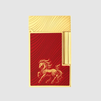 S.T. Dupont Ligne 2 2026 Horse red lacquer gold lighter C16080CL main view
