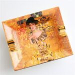 CigarLoong CA-007 Large Painted Two-Cigar Ceramic Ashtray - Image 5