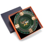 CigarLoong CL-021 horse motif four-cigar ceramic ashtray, alternate product view 4