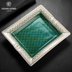 CigarLoong CL-015 solid-color two-cigar ceramic ashtray