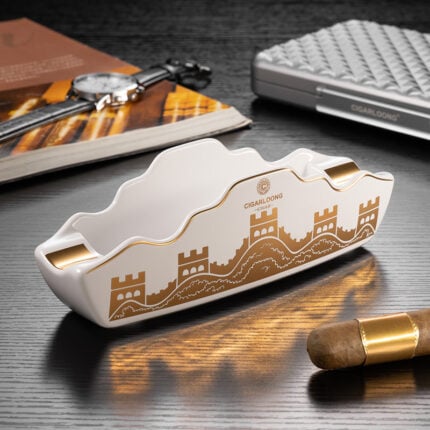 CigarLoong CL-018 Great Wall two-cigar ceramic ashtray