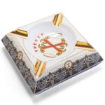 CigarLoong CL-019 Opus X motif four-cigar ceramic ashtray, alternate product view 4