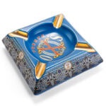 CigarLoong CL-019 Opus X motif four-cigar ceramic ashtray, alternate product view 5