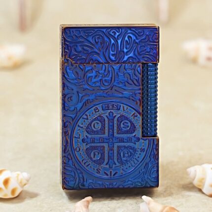 Karl Wieden KW-T021013 Smoked Blue Constantine butane lighter product gallery photograph 1
