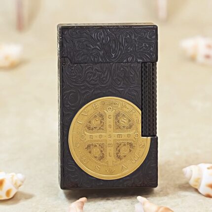 Karl Wieden KW-T02105B Black and Gold-Tone Constantine butane lighter product gallery photograph 1