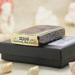 Japanese Zippo smoked gold circle dragon lighter – alternate view 5