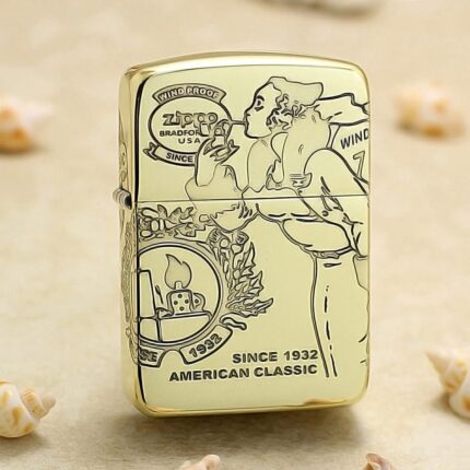 KZ161 American Classic Windy brass Zippo 1941 Replica, front view