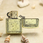 KZ166 five-side fantasy engraving on brass Zippo 1941 Replica