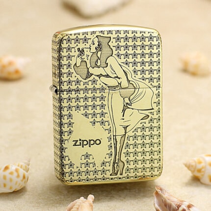 KZ167 Stars Windy five-side Zippo 1941 Replica lighter, front view