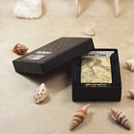KZ178 Xi Shi engraved brass lighter with original Zippo box