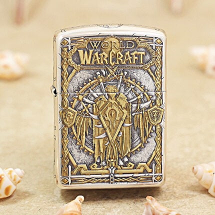 KZ180 World of Warcraft-themed Zippo Armor lighter, front view