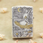 KZ208 nine-tailed fox girl and fox-mask engraving, close-up