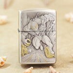 Silver-tone Venom Movie Zippo Armor lighter with engraved character artwork