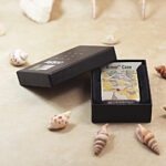 Open Beach Beauty Zippo Armor lighter presented beside the original box