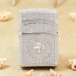 Zippo White Full Crystal Cross Jacket Lighter – alternate view 1