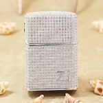 Zippo White Full Crystal Logo Jacket Lighter