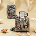 Zippo Antique King of Elephants Metal Jacket Lighter – alternate view 2