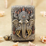 Zippo Antique King of Elephants Metal Jacket Lighter