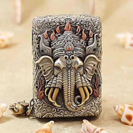 Zippo Antique King of Elephants Metal Jacket Lighter