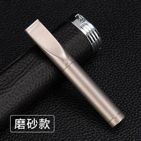 ZOBO ZB-379 titanium-alloy reusable cigarette filter holder in chrome and matte finishes