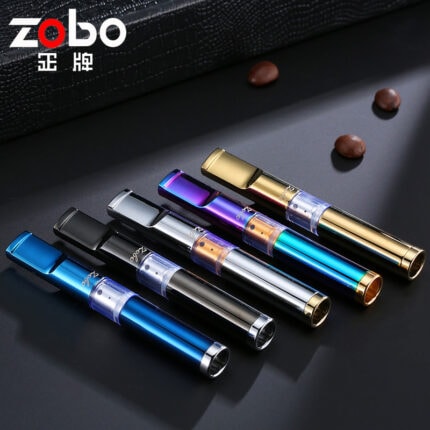ZOBO ZB-331 dual-filter metal cigarette holders in five PVD finishes