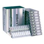 Boxed Zobo cigarette tar filters with multiple individual filter cartridges in a clear blister pack
