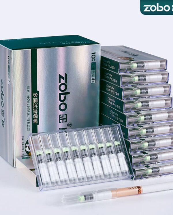 Zobo product boxes with stacked sealed vials and a clear blister pack on a light background