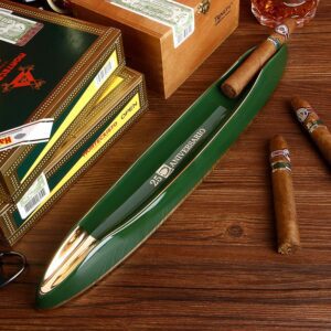 CigarLoong Painted Two Slot Cigar Sailboat Ceramics Ashtray