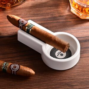 CigarLoong Painted Single Slot Cigar Ceramics Ashtray