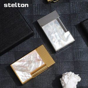 Stelton Line 2 Perfect Ping Sound Mother-of-Pearl Horse Lighter