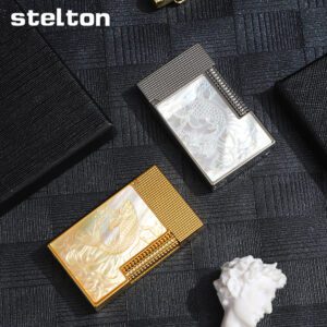 Stelton Line 2 Perfect Ping Sound Mother-of-Pearl Koi Lighter