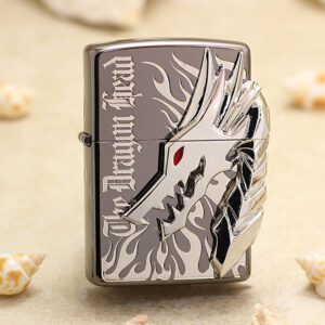 Japanese Zippo Black ice Dragon Head Lighter