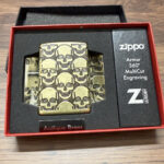 Zippo Armor Cackling Cranium Design lighter 46302 in Antique Brass