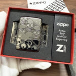 Zippo Armor Skull Collage Design lighter 46751 in High Polish Black