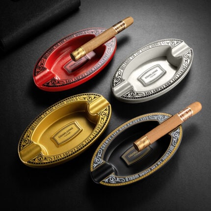 CigarLoong CL-026 lacquer-finish two-cigar resin ashtray
