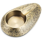 CigarLoong CA-004 Engraved Arabesque Single-Cigar Metal Ashtray - Image 5