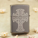 Zippo 48614 Celtic Cross Design with laser engraving