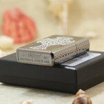 Zippo 48614 Celtic Cross Black Ice collectible lighter detail
