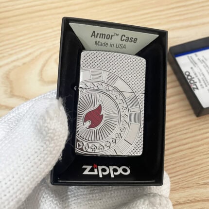 Zippo Armor Poker Chip Design lighter 49058 in High Polish Chrome