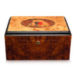 CigarLoong Romeo Carved Burl Wood Cigar Humidor for 50 Cigars - Image 5