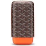 CigarLoong CL-031 wave-pattern leather cigar case for three cigars, alternate product view 7