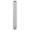 Tall, polished stainless steel cylindrical container with rounded ends, standing upright on a white background.