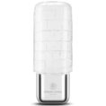 White crocodile-pattern lighter with a shiny silver base and the brand text 'CIGARLOONG'.