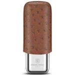 CigarLoong CL-042 stainless steel and cedar wood cigar case for two cigars, alternate product view 15
