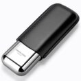 Metal lighter with a black leather sleeve, brand CIGARLOONG visible on the chrome lid.