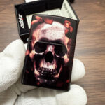 Zippo Flaming Skull full-wrap color lighter – alternate view 2