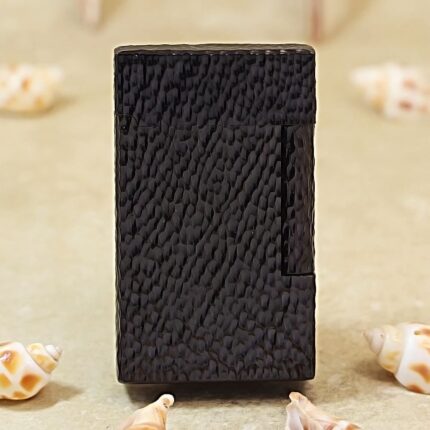 Karl Wieden KW-T0232A black Meteor Crater petrol lighter front view