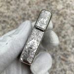 Four Horsemen Revelation five-side sterling silver Zippo lighter – narrow-side view of the angel and ornamental engraving
